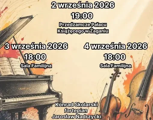 Korekta godziny koncertu Boarte Piano Trio w Żaganiu