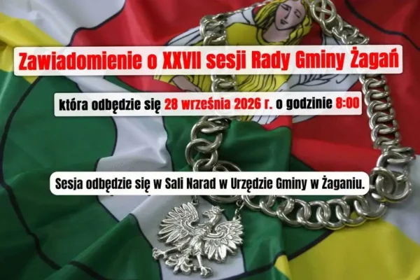 XXVII sesja Rady Gminy Żagań – porządek obrad i kluczowe uchwały