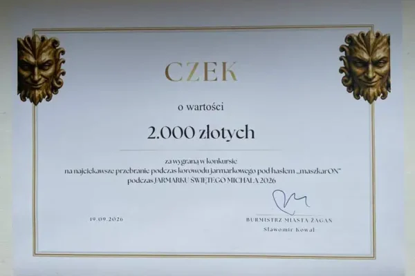 Szkoła nagrodzona bonem 2000 zł za najlepsze przebranie w korowodzie jarmarku
