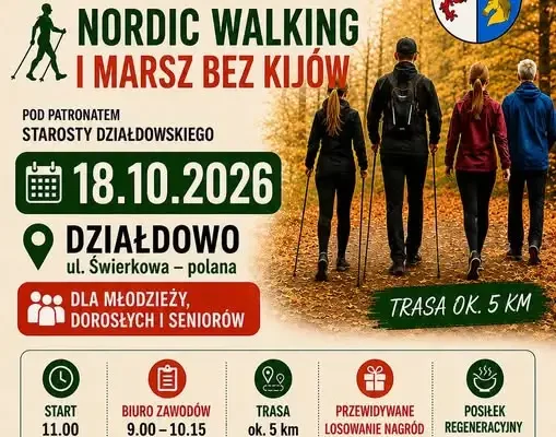Jesienne Mistrzostwa Nordic Walking w Działdowie – zapisy trwają