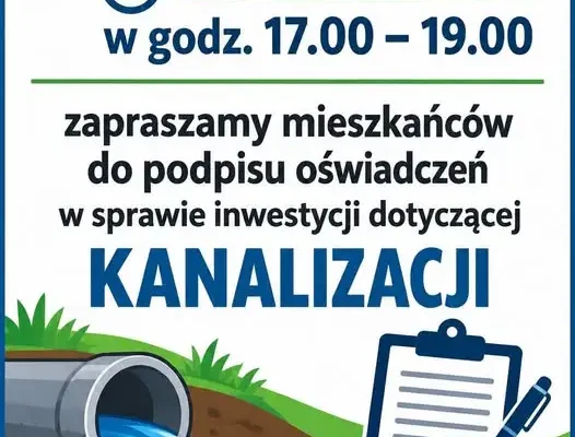 Mieszkańcy Nowej Jabłoni mogą podpisywać oświadczenia w sprawie kanalizacji