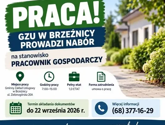 Gmina Brzeźnica szuka pracownika gospodarczego. Nabór trwa do 22 września