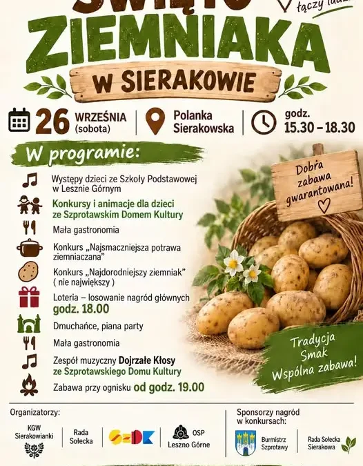 Święto Ziemniaka w Sierakowie – rodzinna sobota na Polance Sierakowskiej