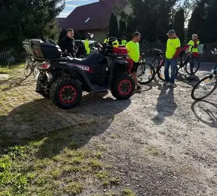 Druhowie z OSP Iłowa zabezpieczali rajd rowerowy organizowany przez Centrum Usług Społecznych