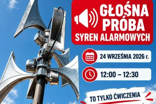 Próba syren alarmowych w Szprotawie – 24 września 2026 r.