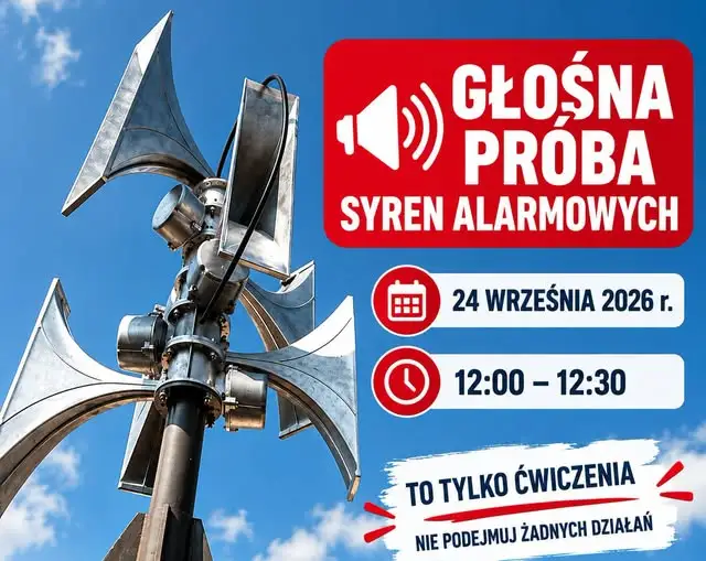 Próba syren alarmowych w Szprotawie – 24 września 2026 r.