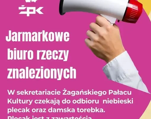 Zguby po jarmarku w Żaganiu: niebieski plecak i damska torebka czekają na właścicieli