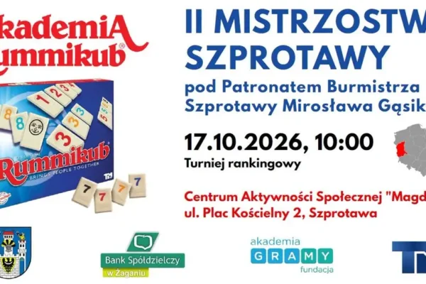 Szprotawa zaprasza na II Mistrzostwa w Rummikub – eliminacje do wojewódzkiego finału