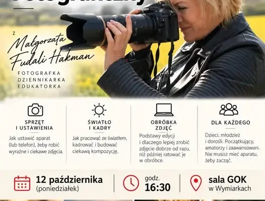 Darmowe warsztaty fotograficzne w Wymiarkach – już 12 października