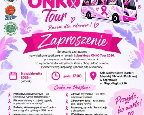 Lubuski ONKO Tour 2026 w Szprotawie – spotkanie o profilaktyce i zdrowiu