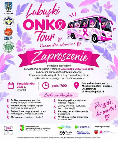 Lubuski ONKO Tour 2026 w Szprotawie – spotkanie o profilaktyce i zdrowiu