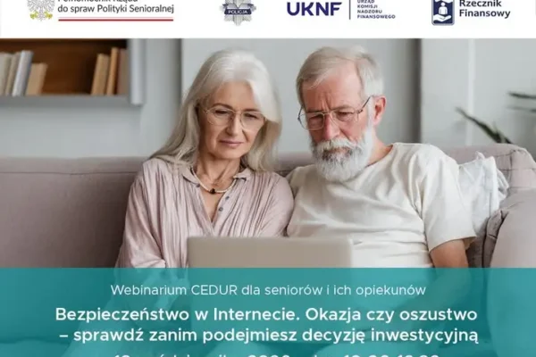 Bezpłatne webinarium KNF: jak seniorzy mogą uniknąć oszustw inwestycyjnych w sieci