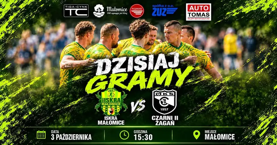 Iskra Małomice zagra z rezerwami Czarnych Żagań. Pierwszy domowy komplet punktów na celowniku