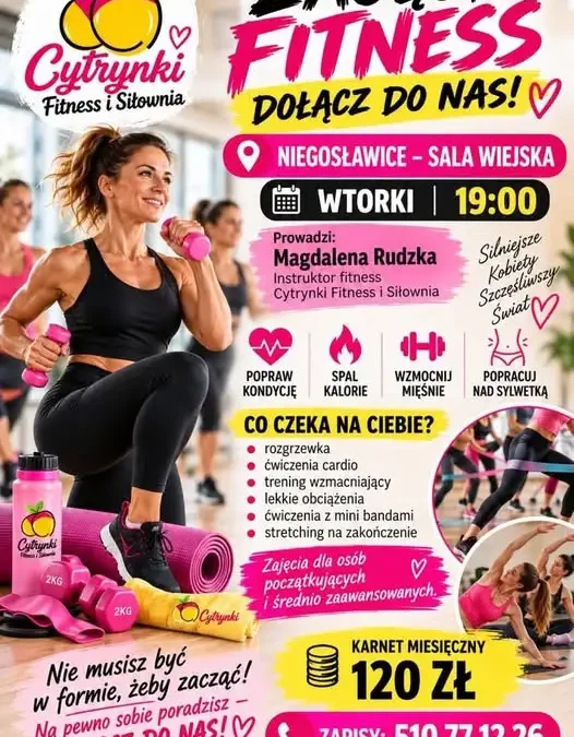 Nowe zajęcia fitness w Niegosławicach – start już we wtorek