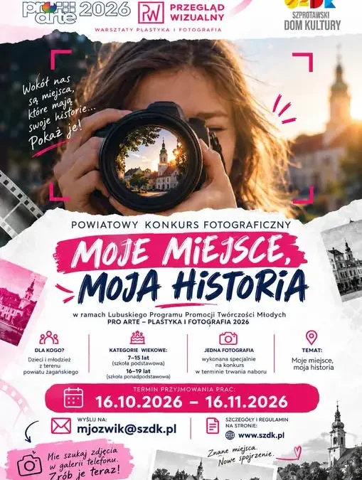 Szprotawa: konkurs fotograficzny „Moje miejsce, moja historia” dla dzieci i młodzieży