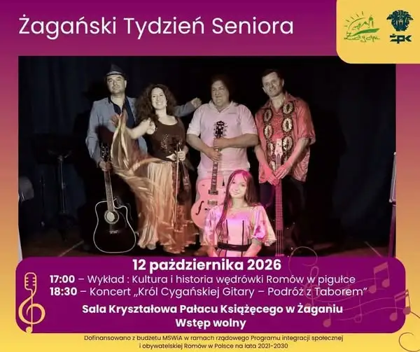 Żagań: Seniorzy zanurzą się w kulturze romskiej – wykład i koncert w Pałacu Książęcym