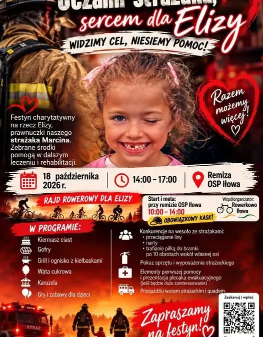 Festyn charytatywny i rajd rowerowy w Iłowej dla małej Elizy