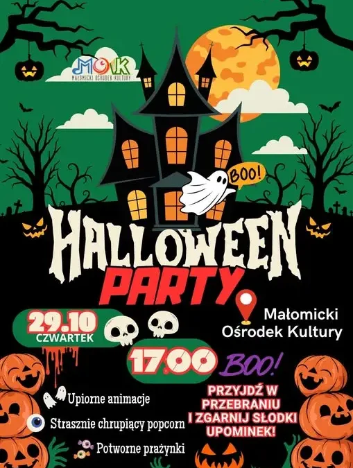 Halloweenowa zabawa w Małomickim Ośrodku Kultury – 29 października