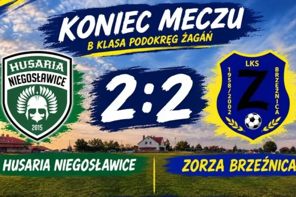 Remis w meczu B klasy: Usaria Niegosławice – Brzeźnica