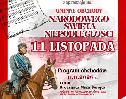 Małomice zapraszają na Gminne Obchody Narodowego Święta Niepodległości