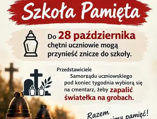 Szkoła w Brzeźnicy organizuje zbiórkę zniczy na groby