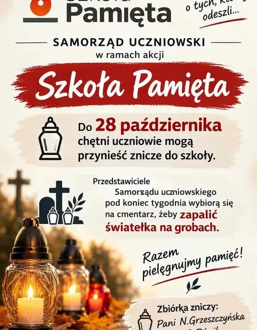 Szkoła w Brzeźnicy organizuje zbiórkę zniczy na groby