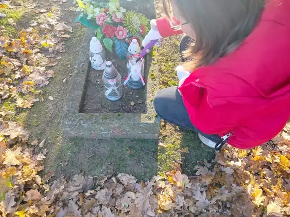 Młodzież z Przecławia porządkuje opuszczone groby przed Wszystkich Świętych