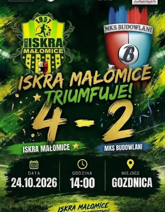 Iskra Małomice wygrywa w Gozdnicy 4:2 po dwóch porażkach
