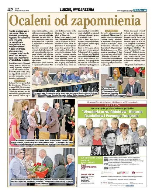 Gmina Wymiarki uczci pamięć pierwszej osadniczki i fotografa. Podsumowanie projektu już 14 listopada